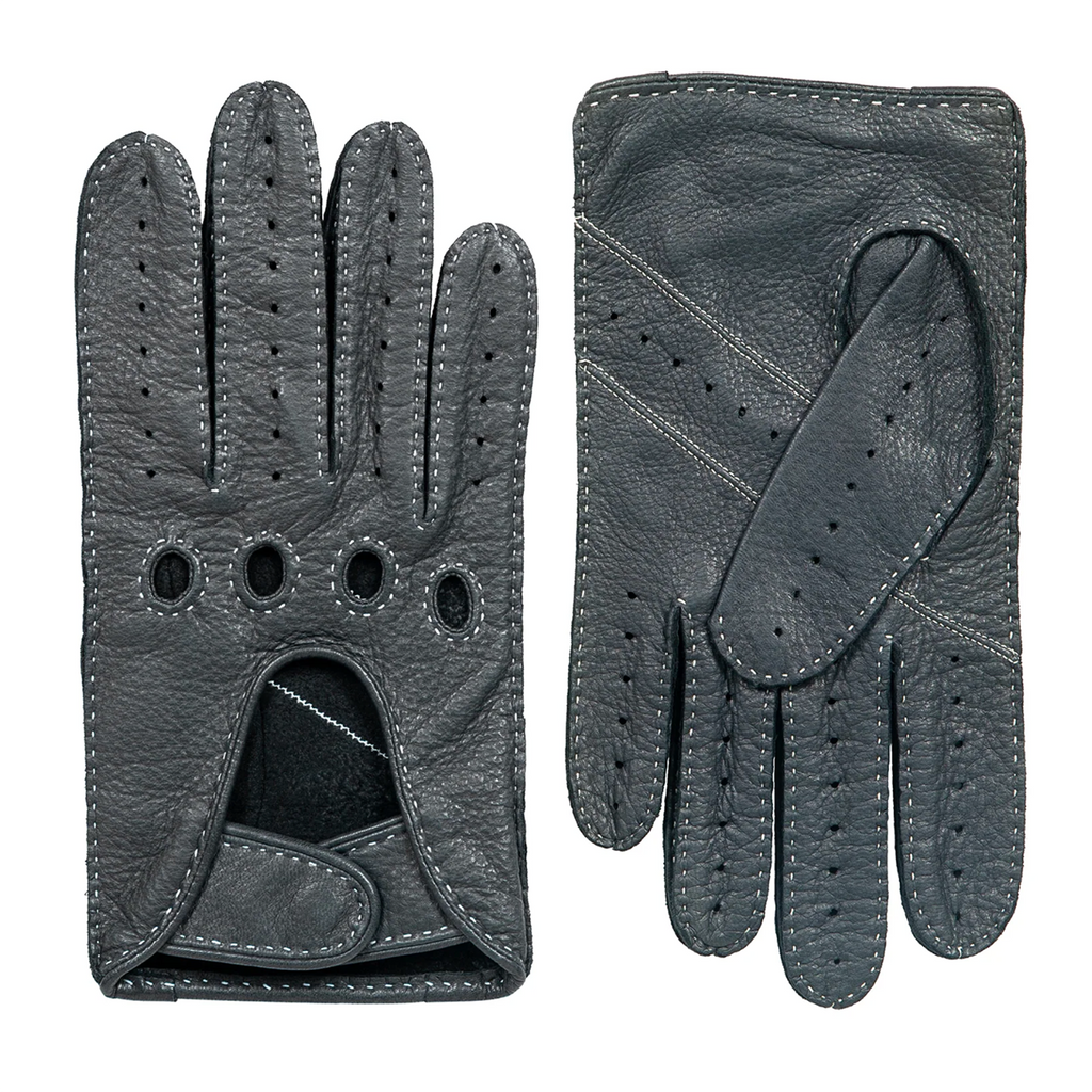 Dents Winchester Men's Deerskin Leather Driving Gloves NAVY XL