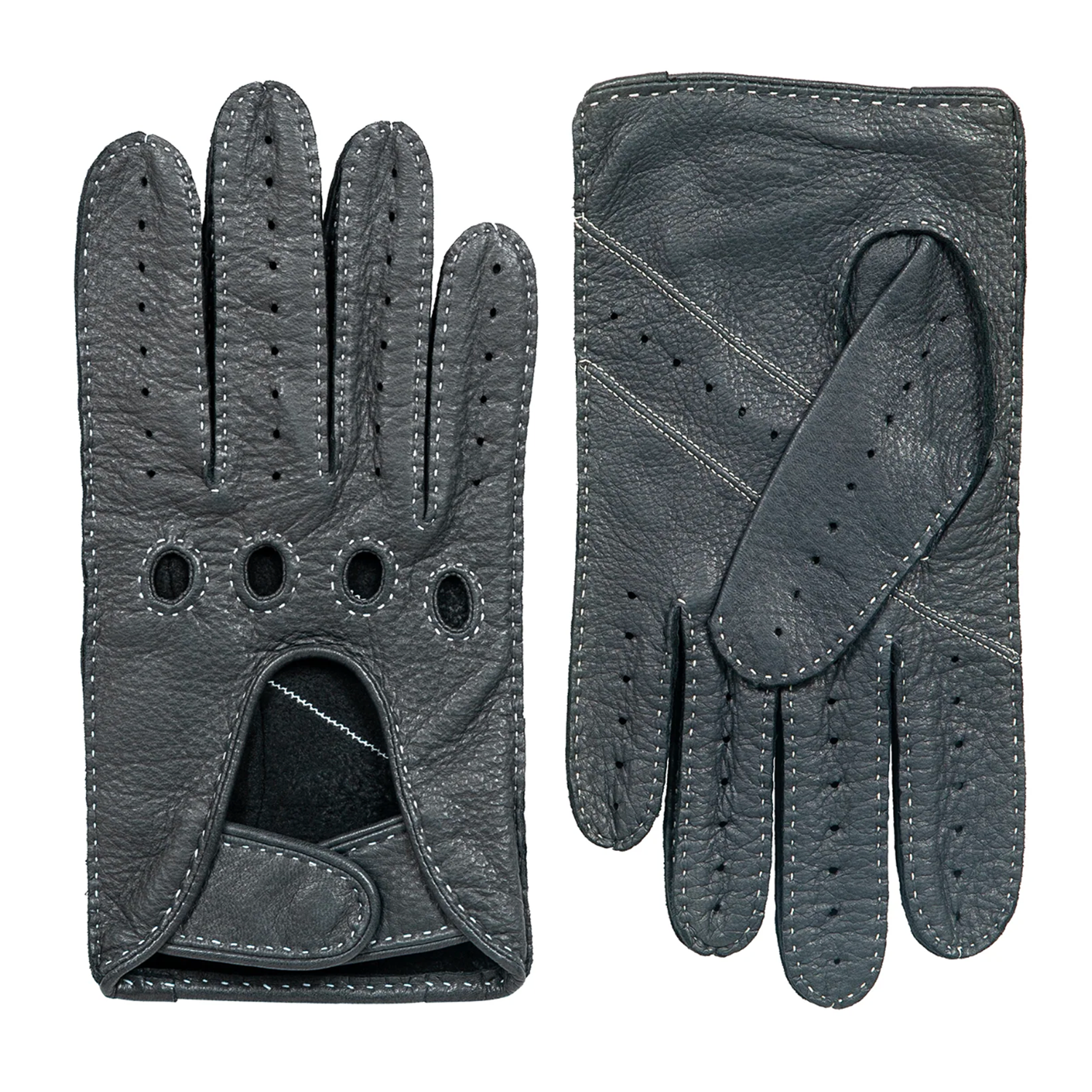 Dents Winchester Men's Deerskin Leather Driving Gloves NAVY XL