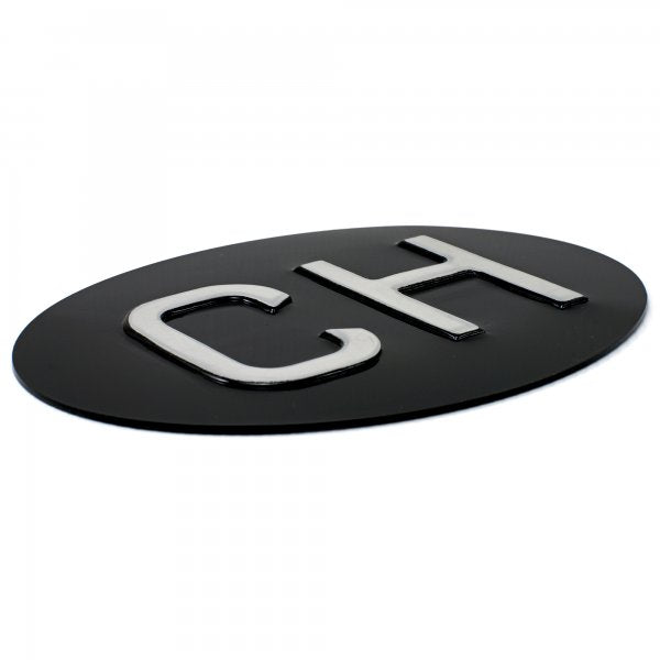Jepson CH (Switzerland) Embossed Plate For Classic Car BLACK/SILVER