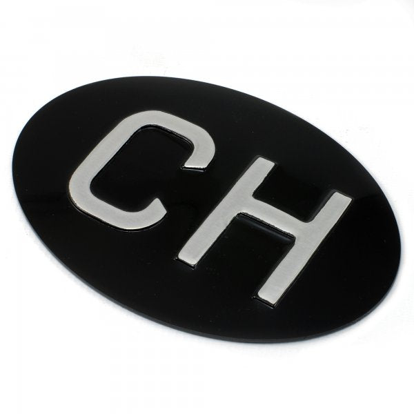 Jepson CH (Switzerland) Embossed Plate For Classic Car BLACK/SILVER