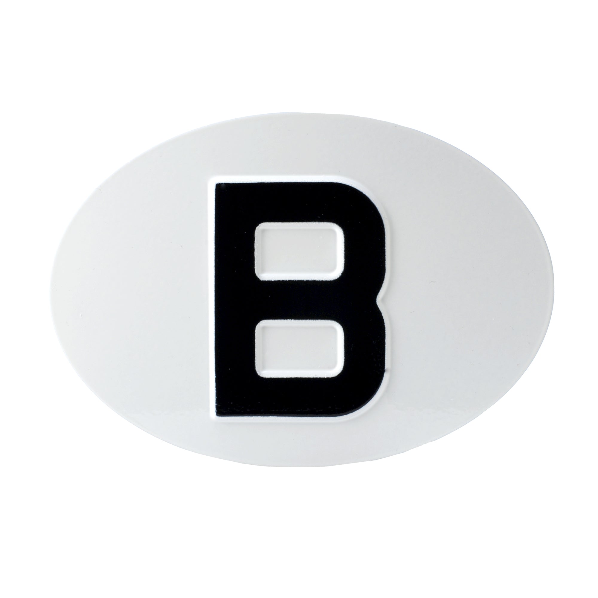 Jepson B (Belgium) Embossed Plate For Classic Car WHITE/BLACK