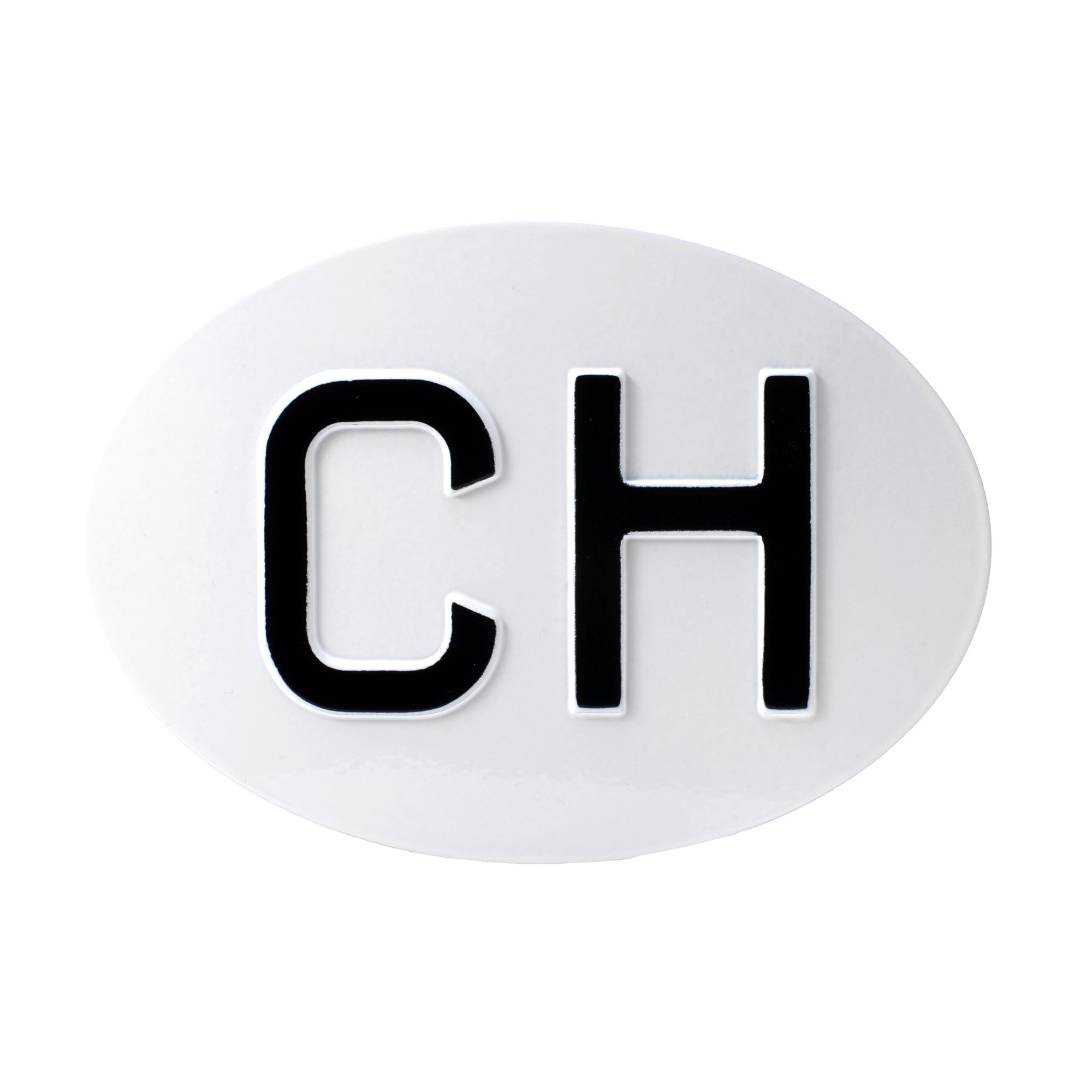 Jepson CH (Switzerland) Embossed Plate For Classic Car WHITE/BLACK