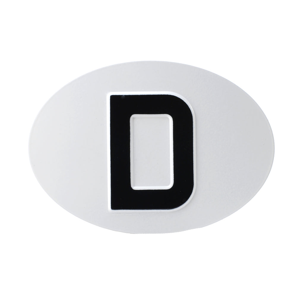 Jepson D (Germany) Embossed Plate For Classic Car WHITE/BLACK