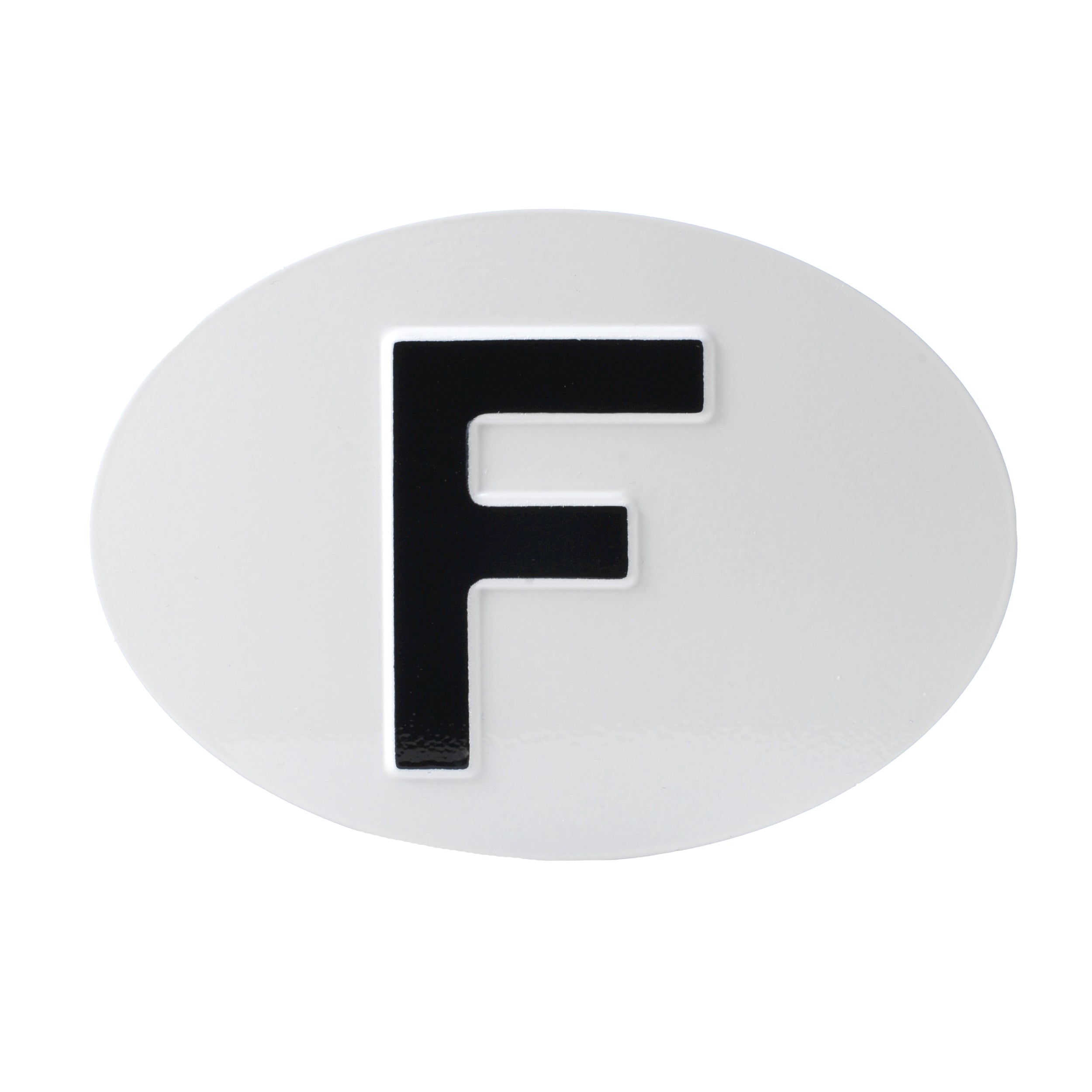 Jepson F (France) Embossed Plate For Classic Car WHITE/BLACK