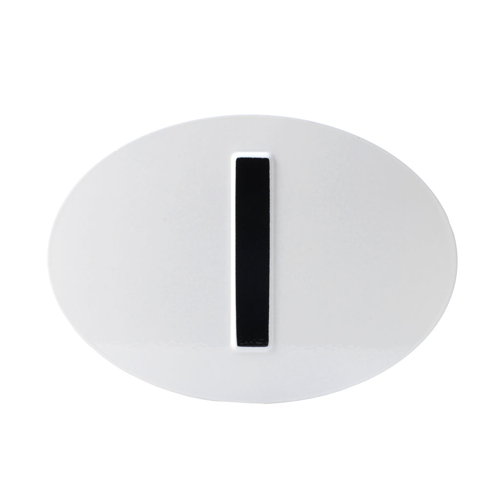 Jepson I (Italy) Embossed Plate For Classic Car WHITE/BLACK