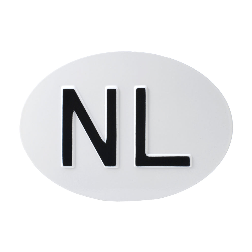 Jepson NL (Netherlands) Embossed Plate For Classic Car WHITE/BLACK