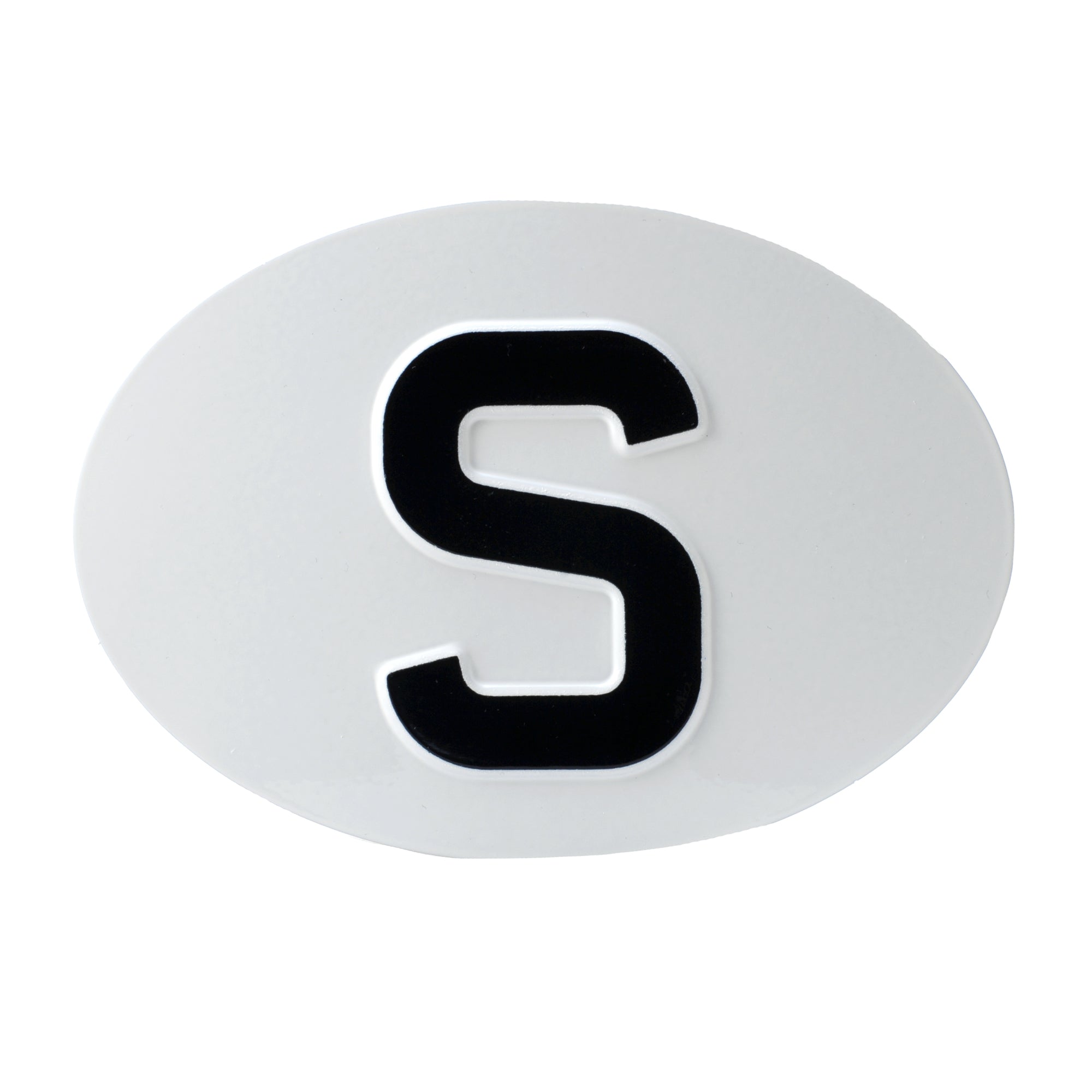 Jepson S (Sweden) Embossed Plate For Classic Car WHITE/BLACK