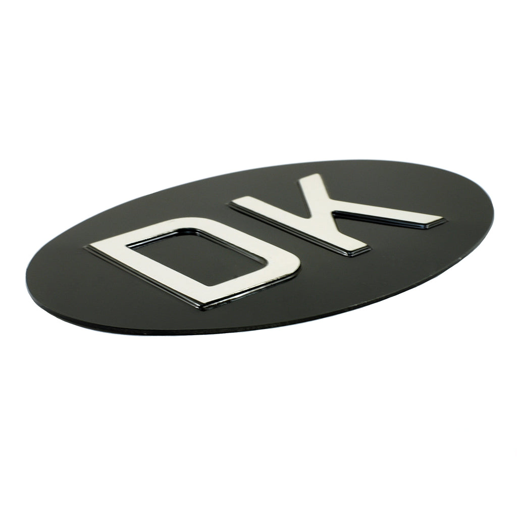 Jepson DK (Denmark) Embossed Plate For Classic Car BLACK/SILVER