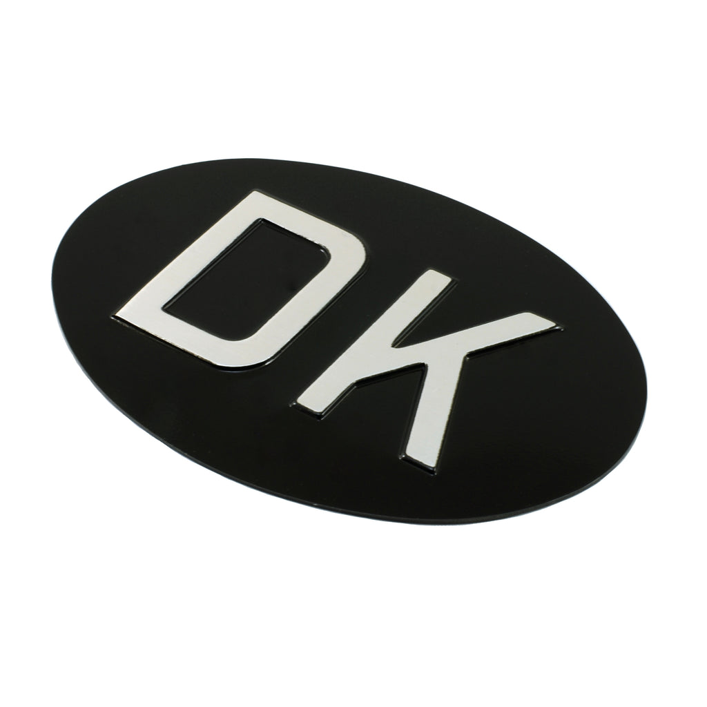 Jepson DK (Denmark) Embossed Plate For Classic Car BLACK/SILVER