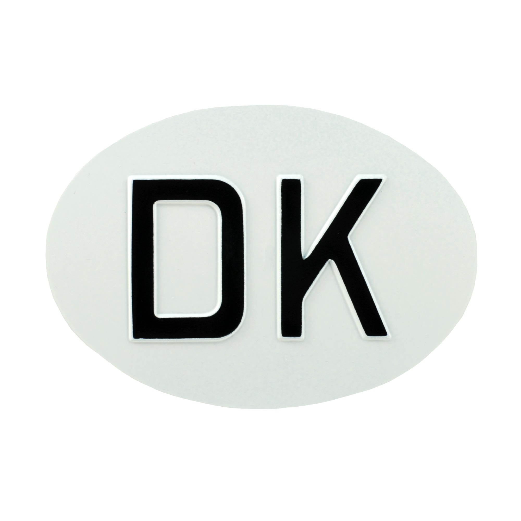 Jepson DK (Denmark) Embossed Plate For Classic Car WHITE/BLACK
