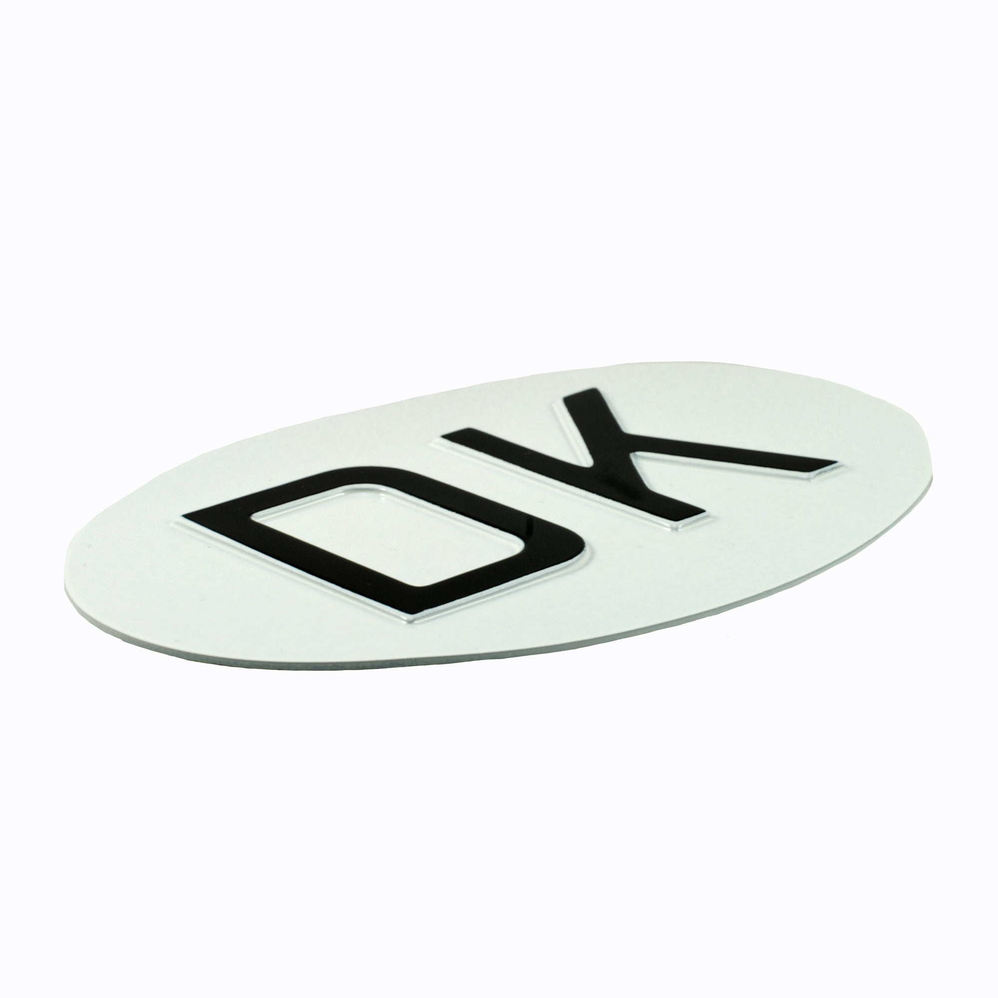 Jepson DK (Denmark) Embossed Plate For Classic Car WHITE/BLACK