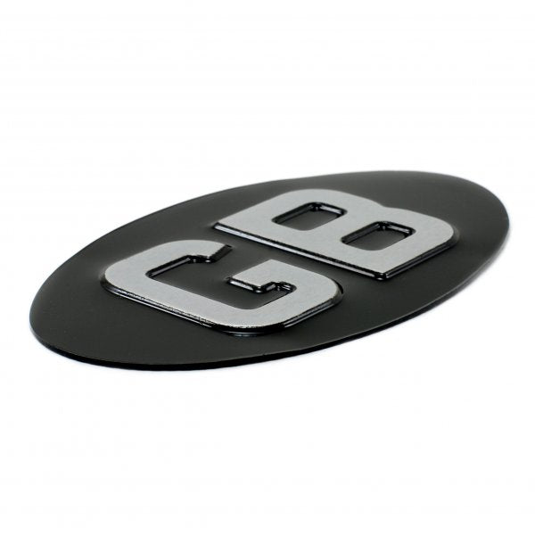 Jepson GB (Great Britain) Plate For Classic Motorcycle BLACK/SILVER
