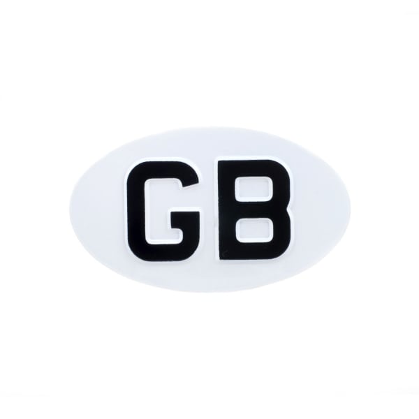 Jepson GB (Great Britain) Plate For Classic Motorcycle WHITE/BLACK