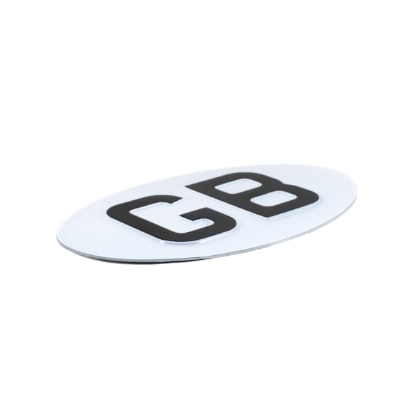 Jepson GB (Great Britain) Plate For Classic Motorcycle WHITE/BLACK
