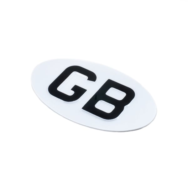 Jepson GB (Great Britain) Plate For Classic Motorcycle WHITE/BLACK