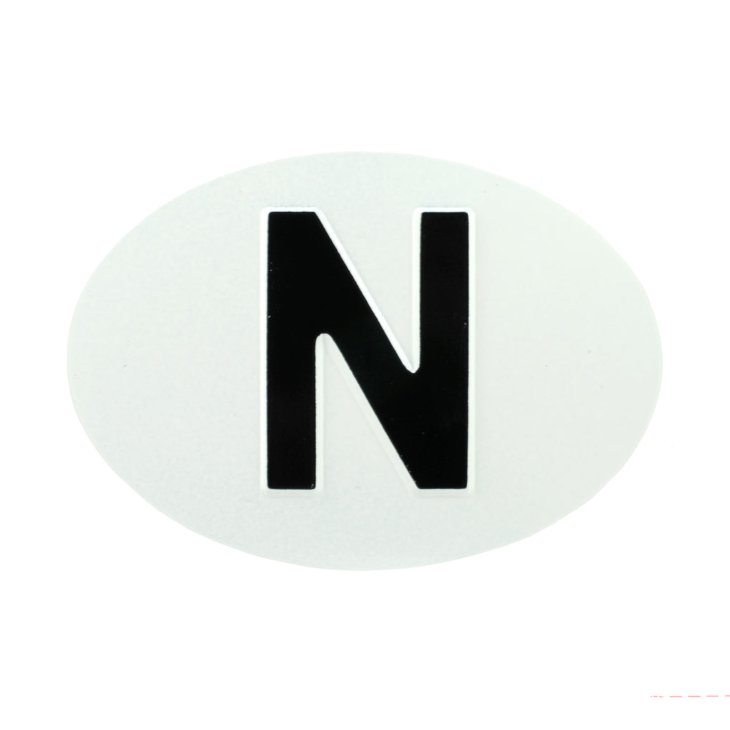 Jepson N (Norway) Embossed Plate For Classic Car WHITE/BLACK