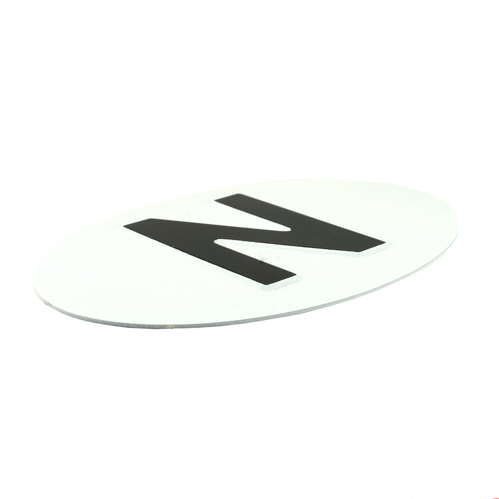 Jepson N (Norway) Embossed Plate For Classic Car WHITE/BLACK