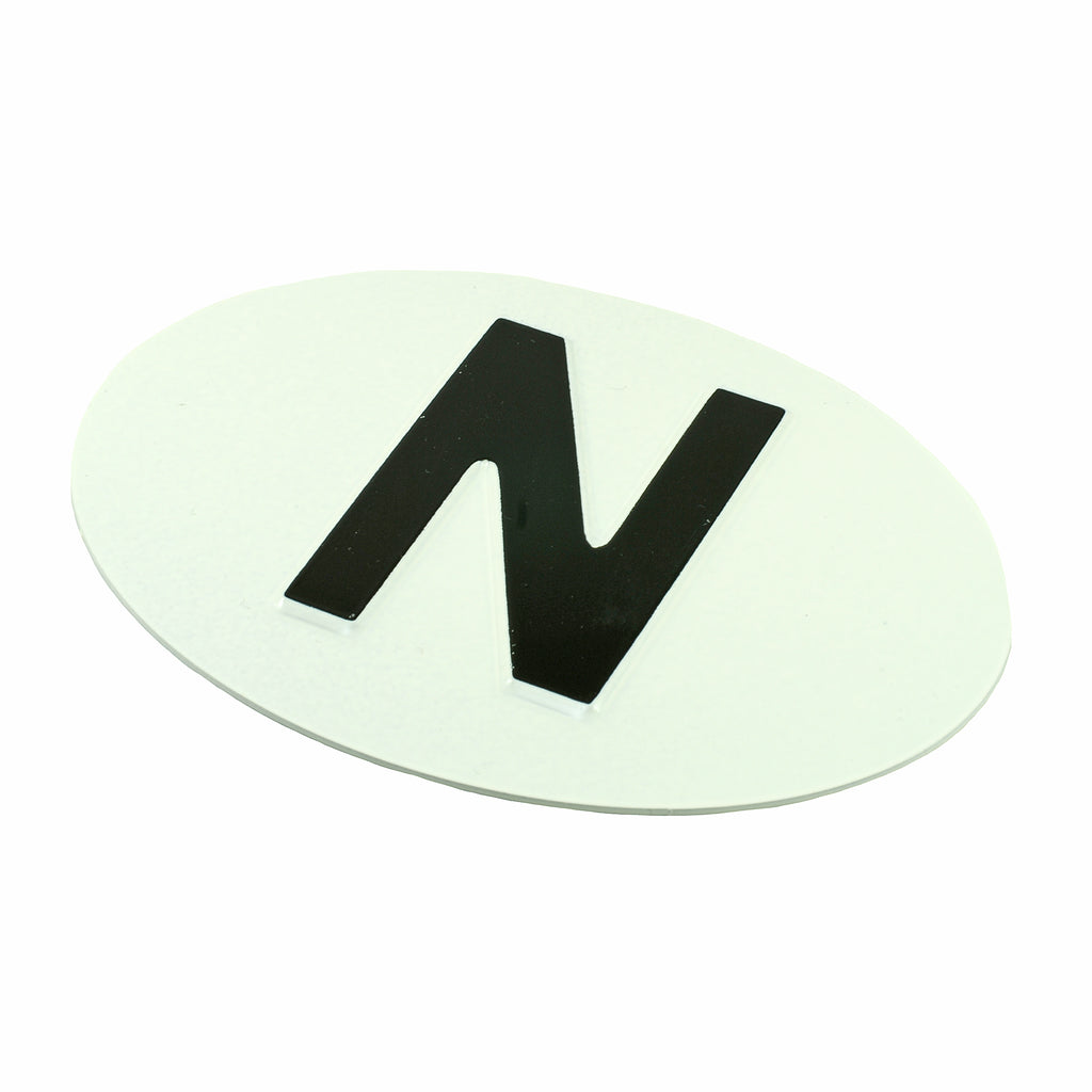 Jepson N (Norway) Embossed Plate For Classic Car WHITE/BLACK
