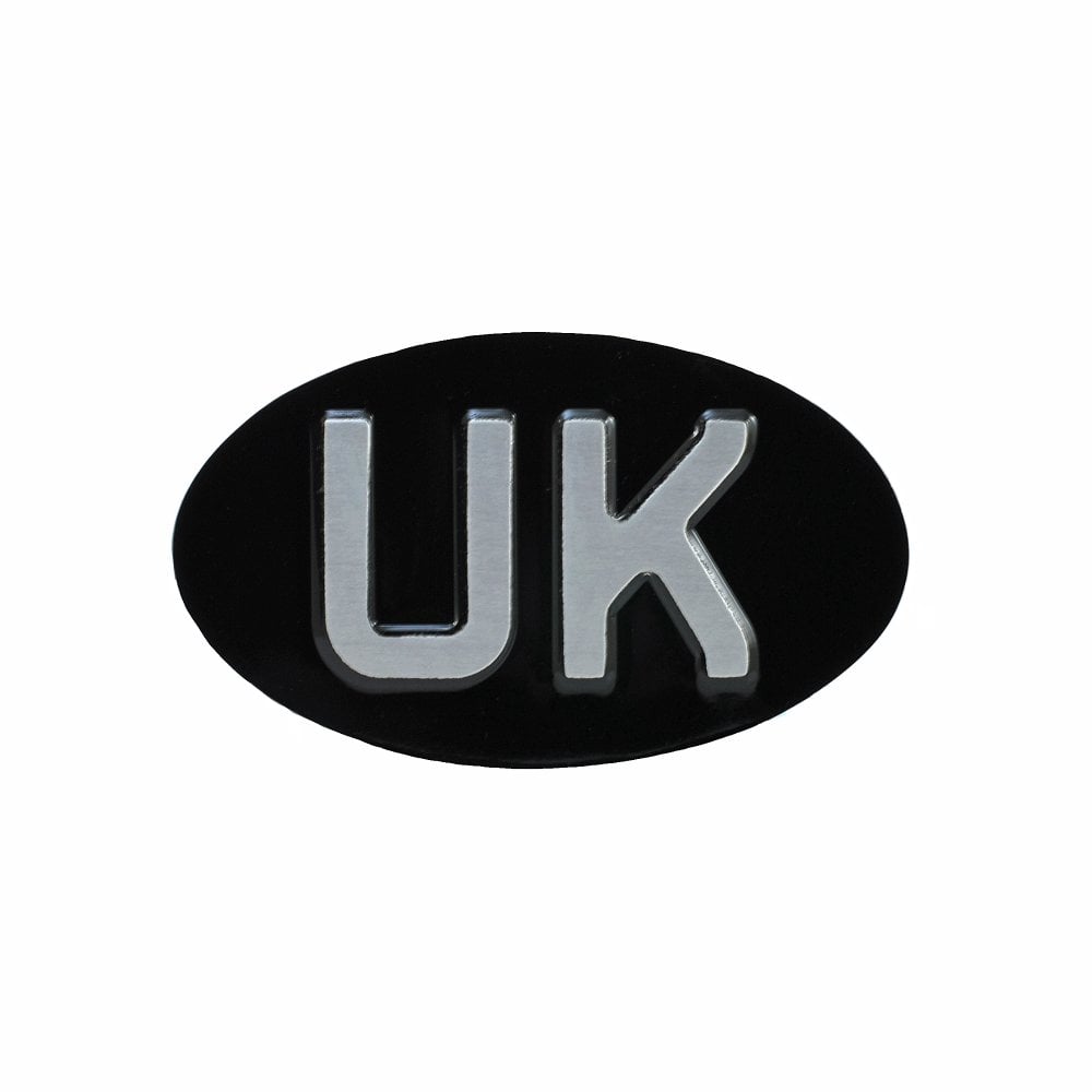 Jepson UK (United Kingdom) Plate For Classic Motorcycle BLACK/SILVER