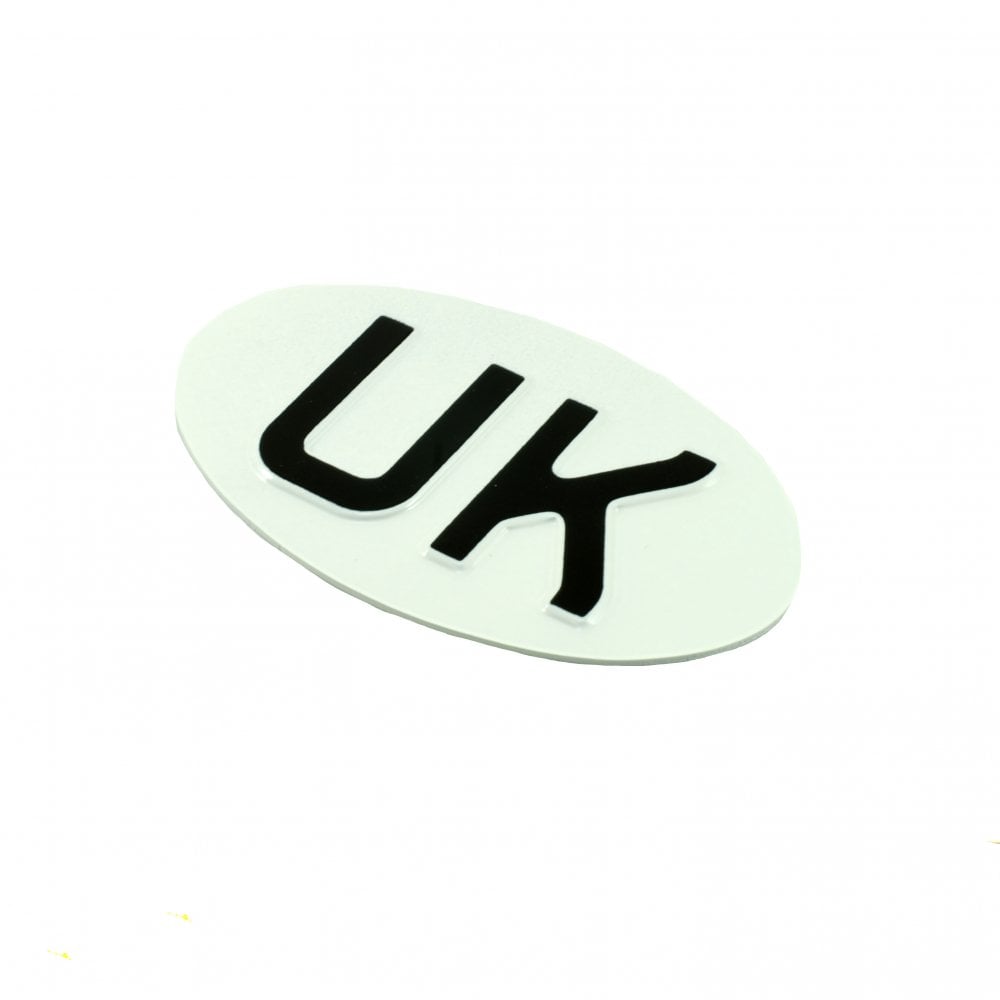 Jepson UK (United Kingdom) Plate For Classic Motorcycle WHITE/BLACK
