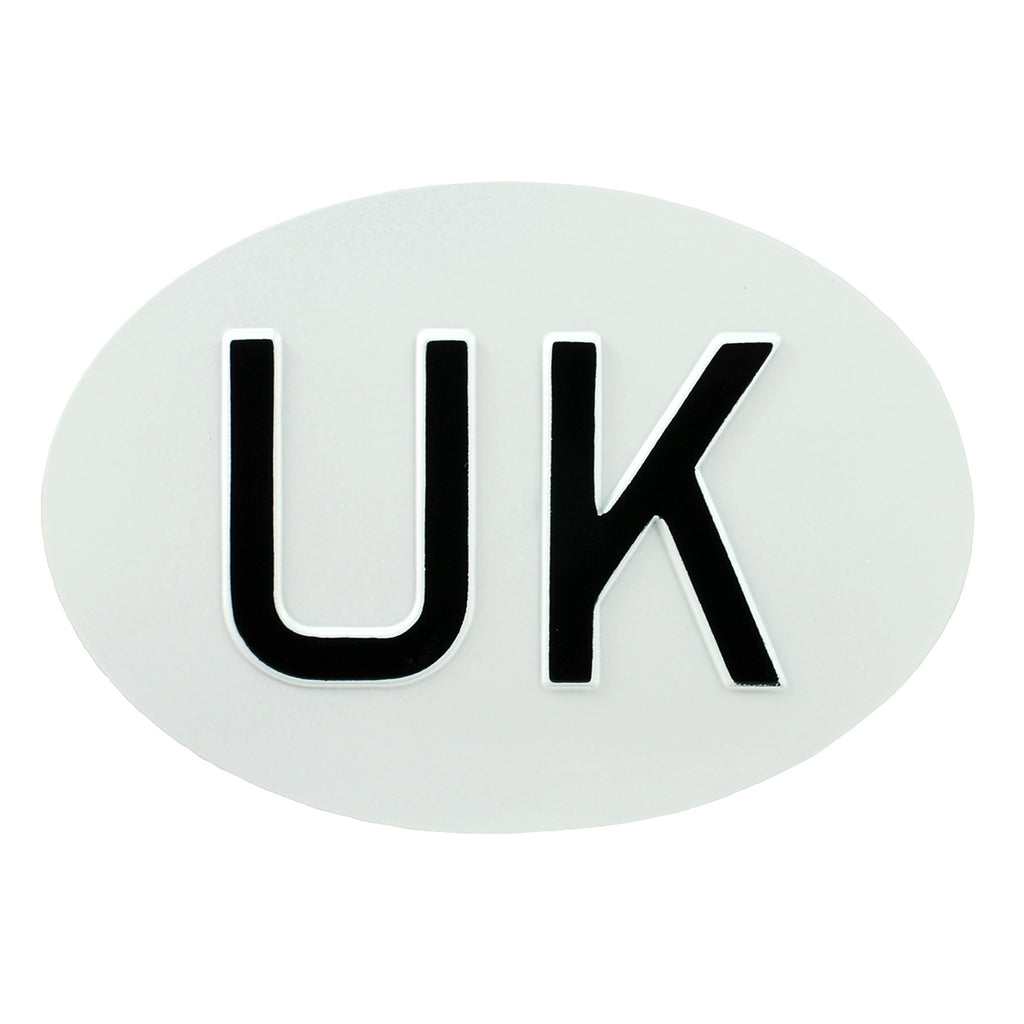 Jepson UK (United Kingdom) Embossed Plate For Classic Car WHITE/BLACK
