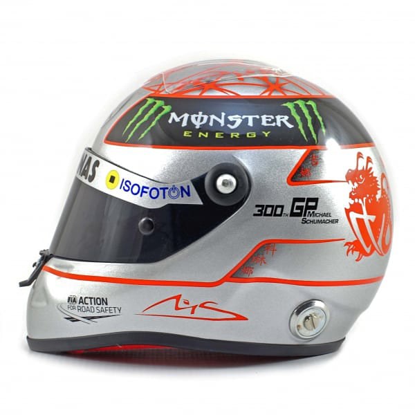Schuberth 1:2 Mini F1 Helmet Michael Schumacher 300th GP Spa 2012