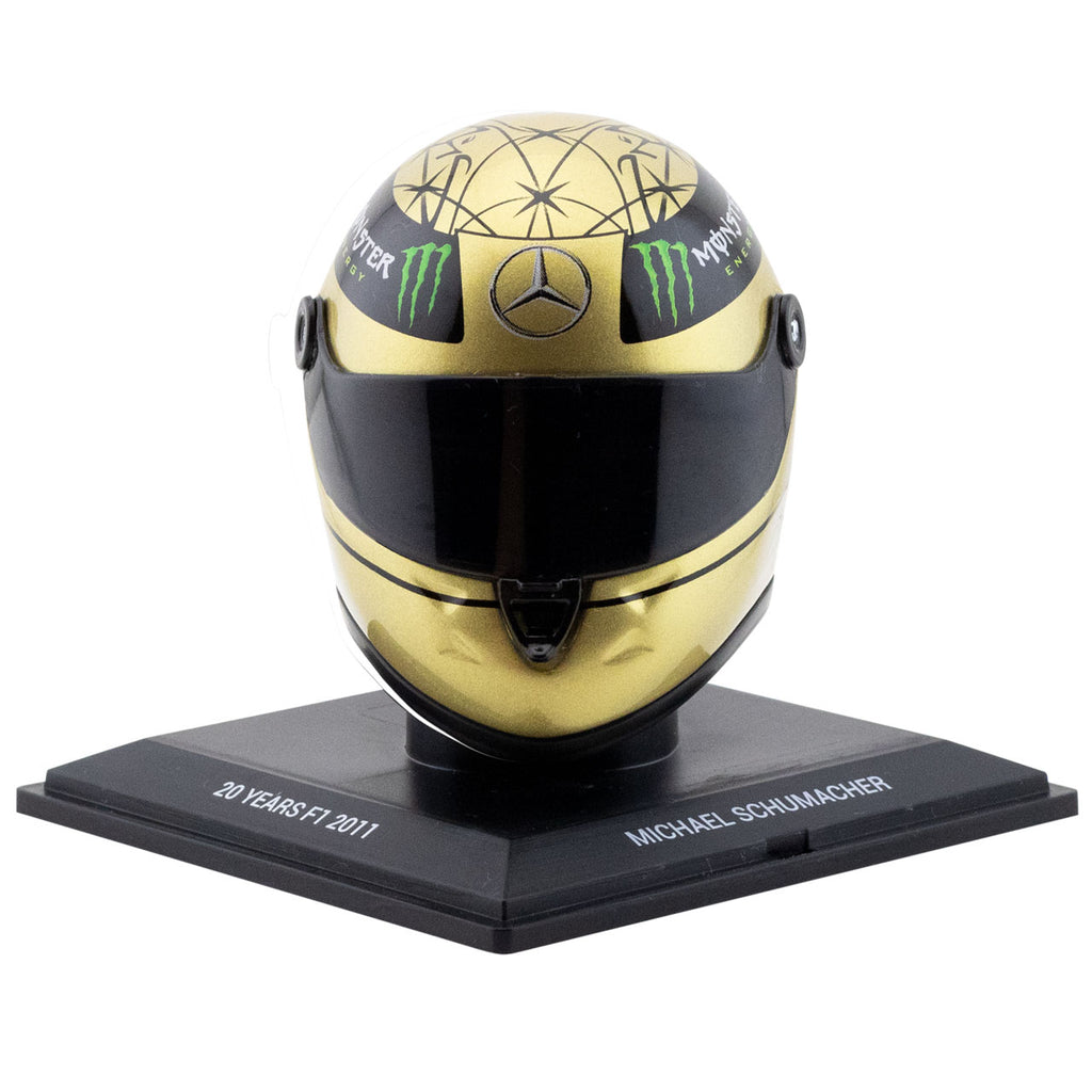 Schuberth 1:4 Mini F1 Helmet Michael Schumacher Gold Spa 2011