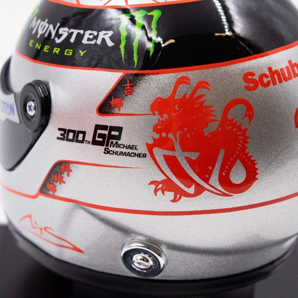 Schuberth 1:4 Mini F1 Helmet Michael Schumacher 300th GP Spa 2012