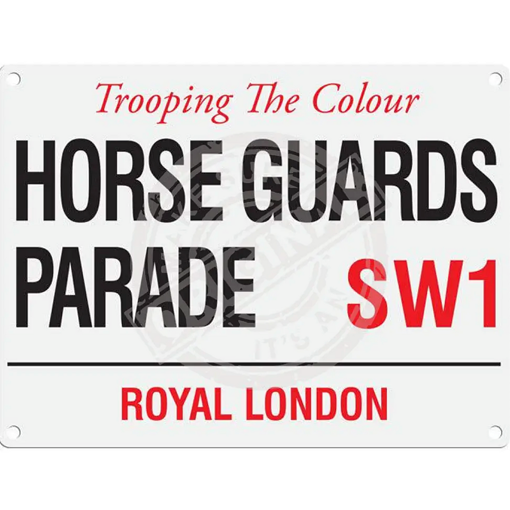Original Metal Sign Company Wall Sign Horse Guards London 150x200mm