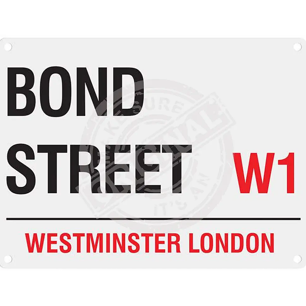 Original Metal Sign Company Wall Sign Bond Street London 150x200mm