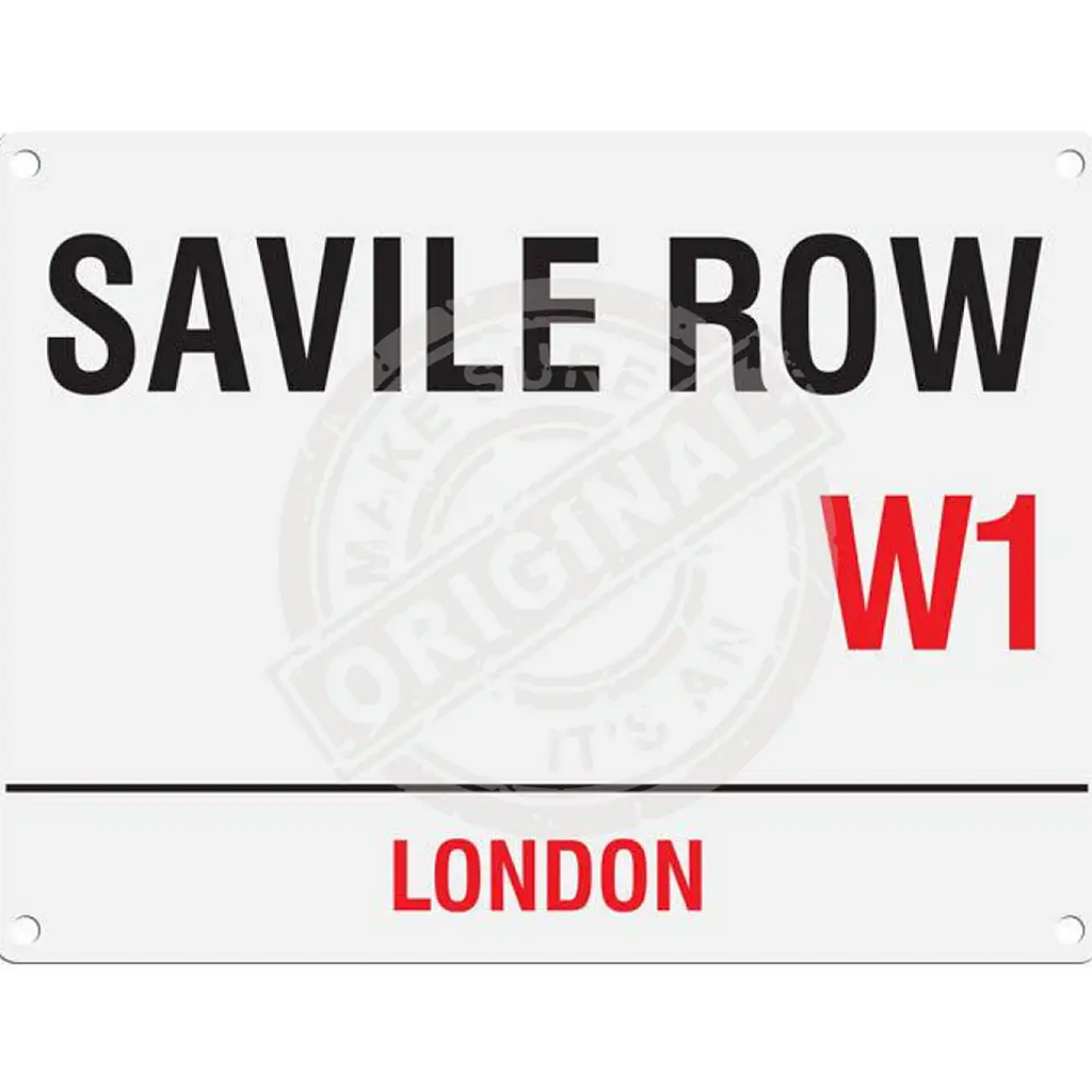 Original Metal Sign Company Wall Sign Savile Row London 150x200mm