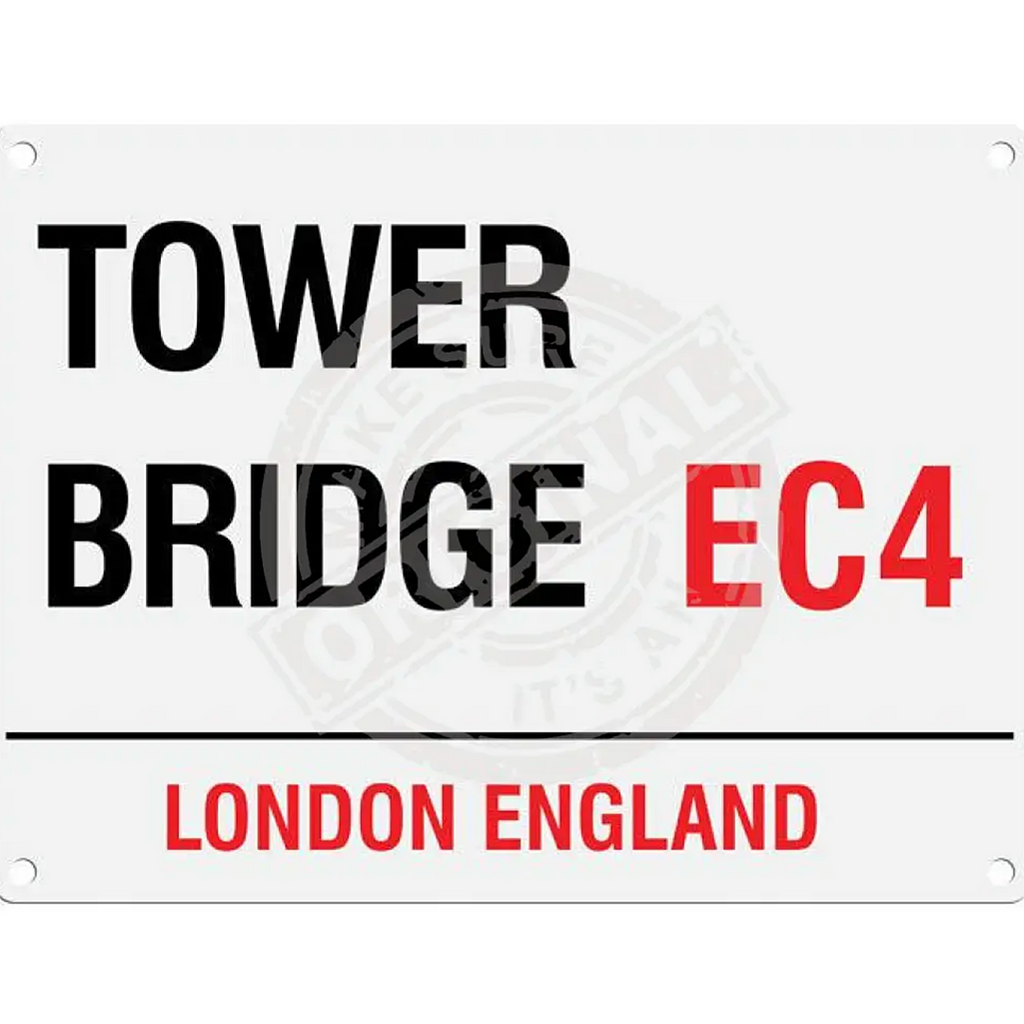 Original Metal Sign Company Wall Sign Tower Bridge London 150x200mm