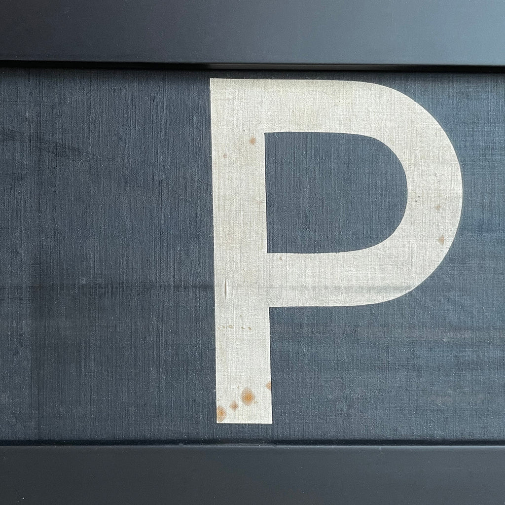 Framed Original Bus Blind PRIVATE Destination Sign 1950's