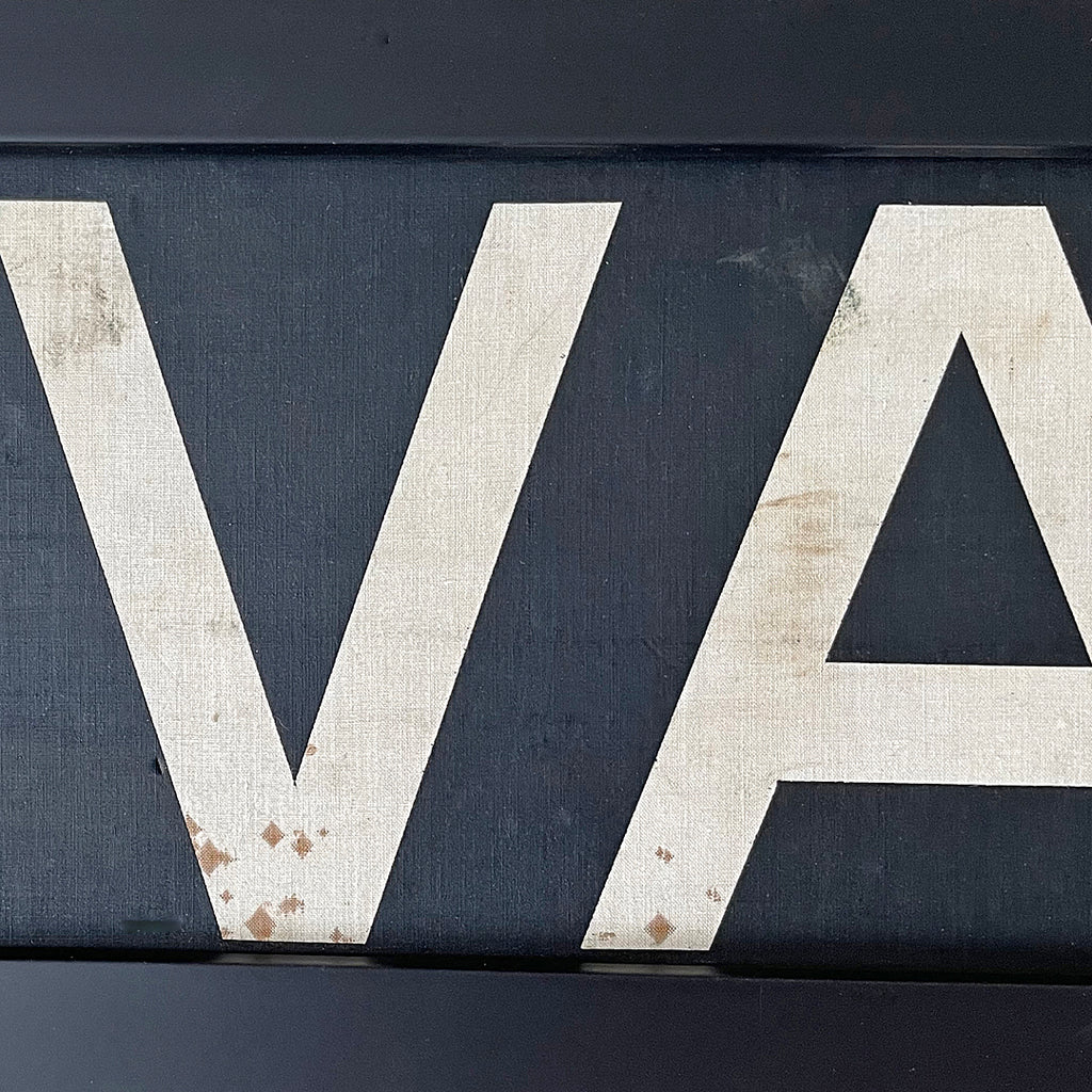 Framed Original Bus Blind PRIVATE Destination Sign 1950's