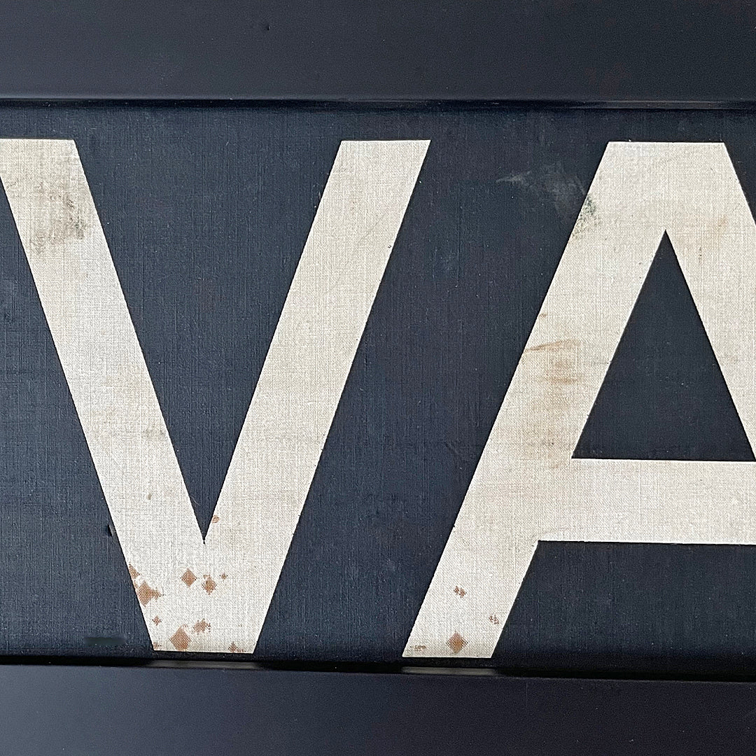 Framed Original Bus Blind PRIVATE Destination Sign 1950's