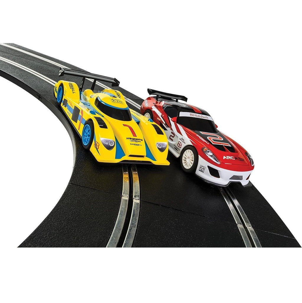 Scalextric Endurance Slot Car Set LMP Yellow Versus GT Red