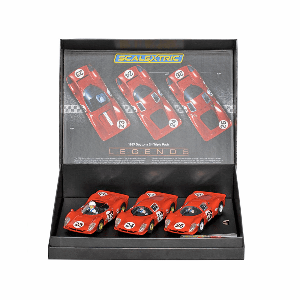 Scalextric 1:32 Slot Cars Ferrari Daytona 24 1967 Triple Pack