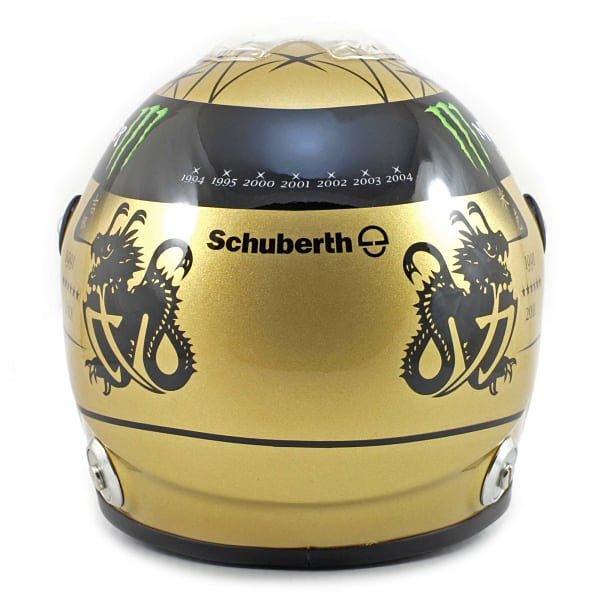 Schuberth 1:2 Mini F1 Helmet Michael Schumacher Gold Spa 2011