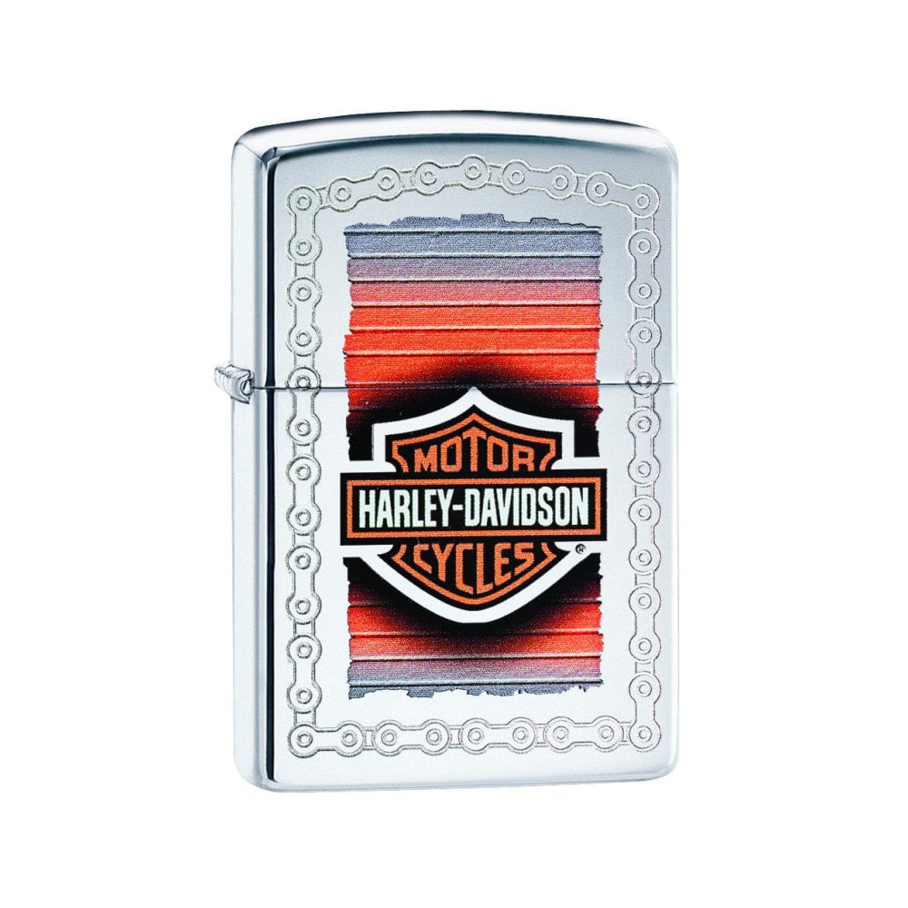 Zippo x Harley-Davidson Lighter Bike Chains High Polish Chrome