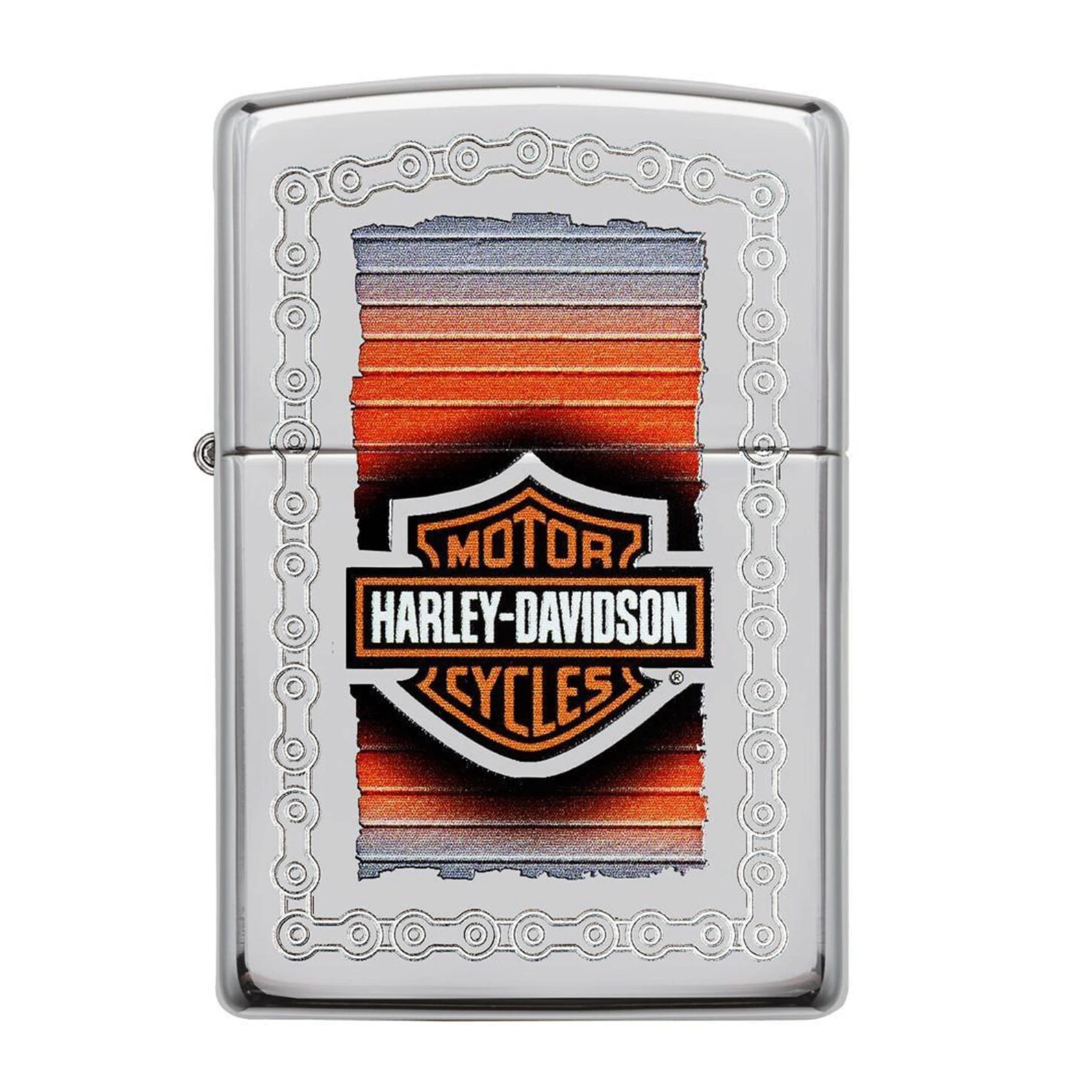 Zippo x Harley-Davidson Lighter Bike Chains High Polish Chrome