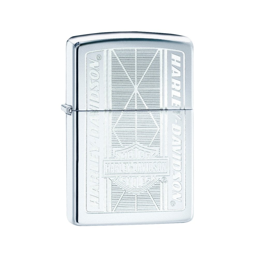 Zippo x Harley-Davidson Lighter Geometric Logo High Polish Chrome